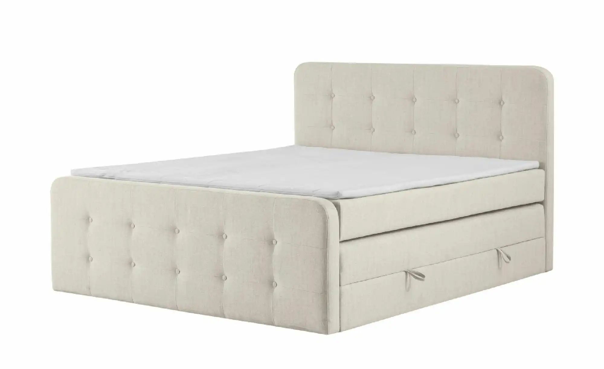 Boxspringbett mit Bettkasten Neapel ¦ beige ¦ Maße (cm): B: 160 H: 121 Bett günstig online kaufen