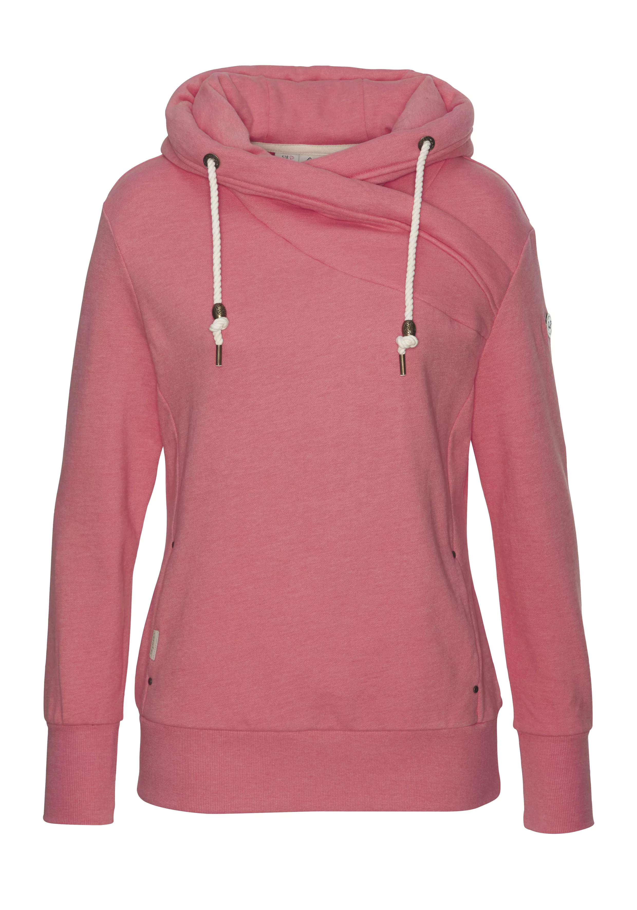 Ragwear Kapuzensweatshirt "HAPPENN", hoher Schalkragen und Kapuze mit Korde günstig online kaufen