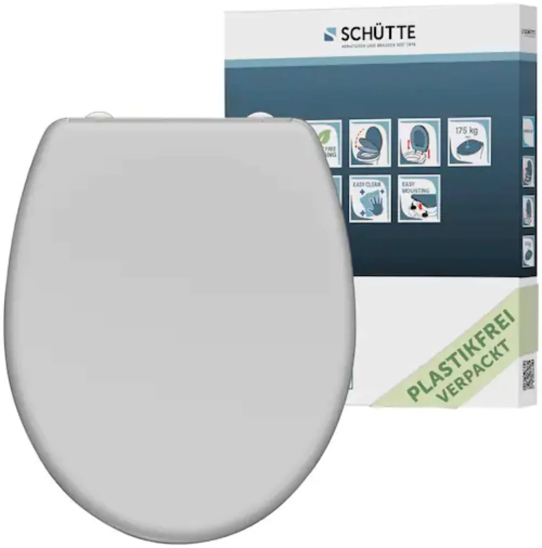 WC-Sitz GREY grau Duroplast B/H/T: ca. 37,5x5,5x45 cm günstig online kaufen