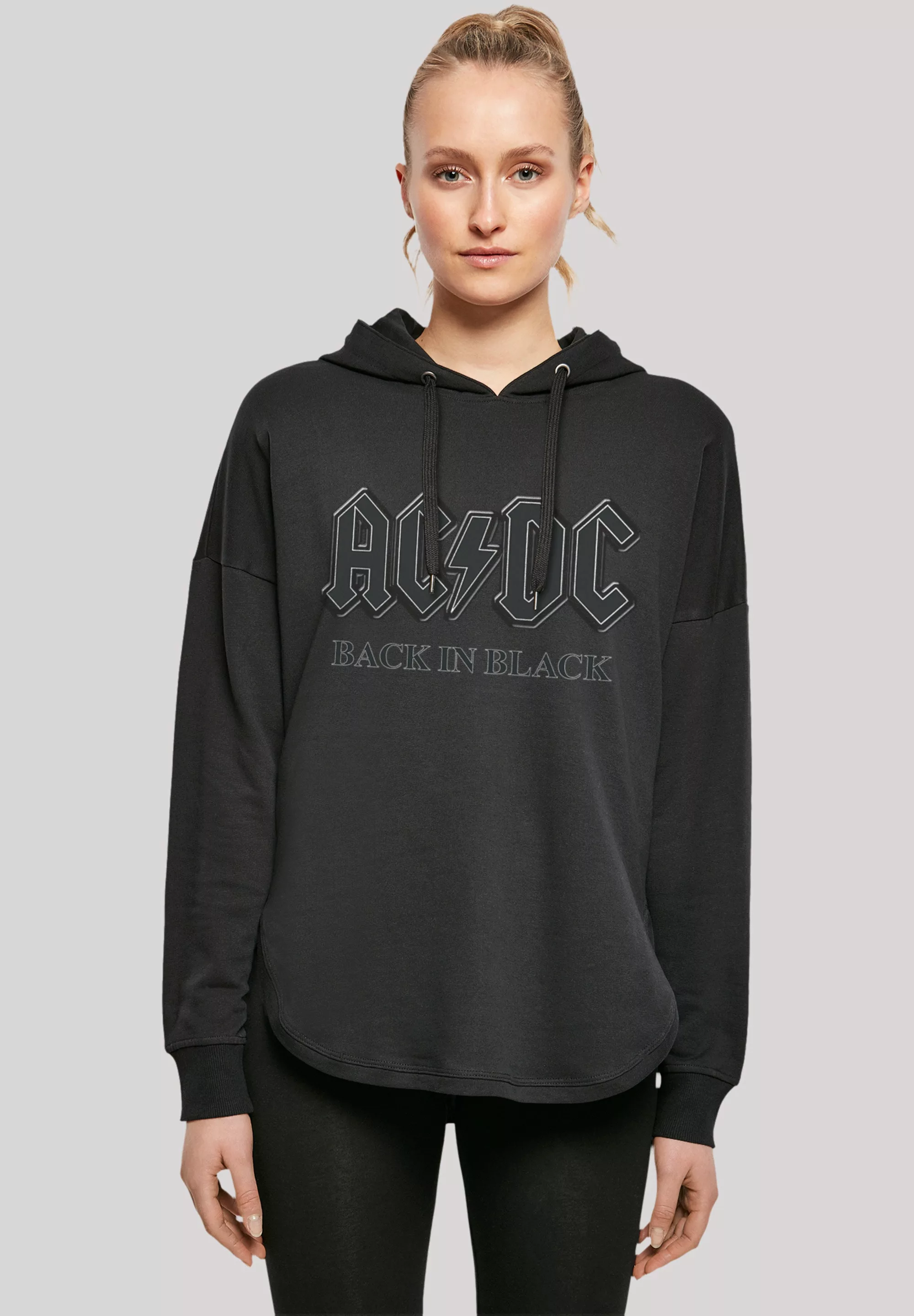 F4NT4STIC Kapuzenpullover "ACDC Hoodie Back in Black" günstig online kaufen