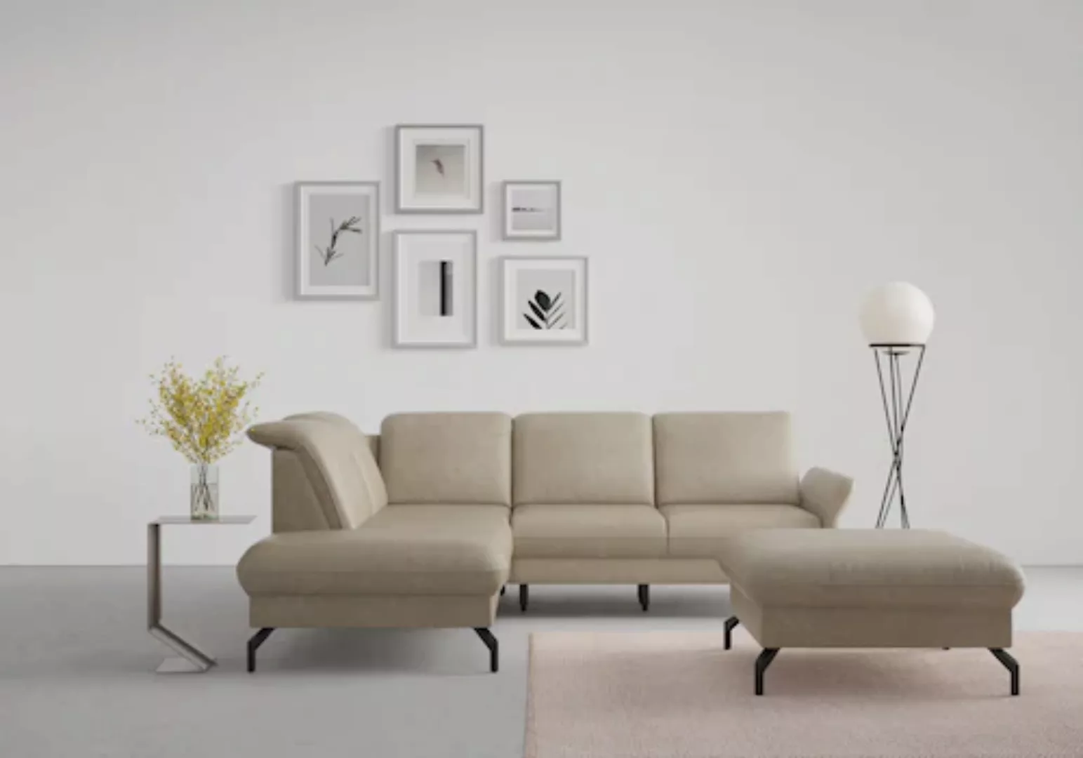 sit&more Ecksofa »Fashion L-Form«, wahlweise mit Kopfteilverstellung und Vo günstig online kaufen