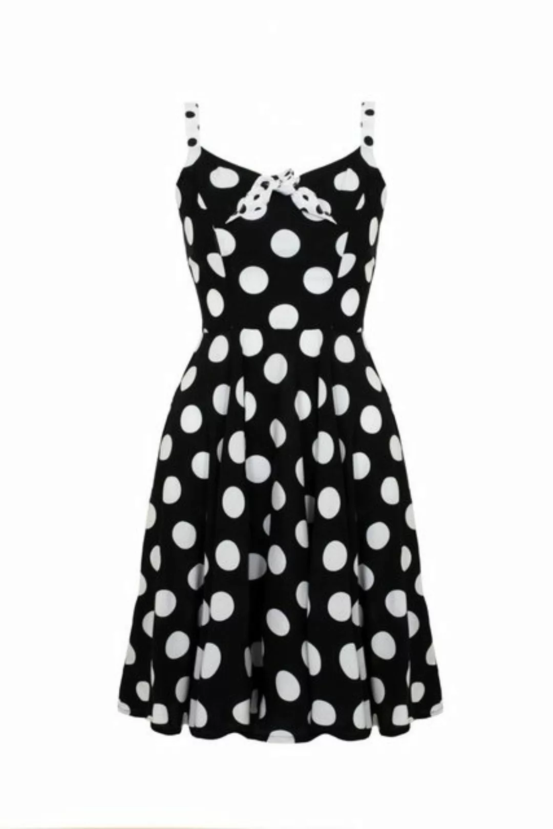 Hell Bunny Trägerkleid Dolores Träger Polka Dot Vintage Rockabilly Retro günstig online kaufen