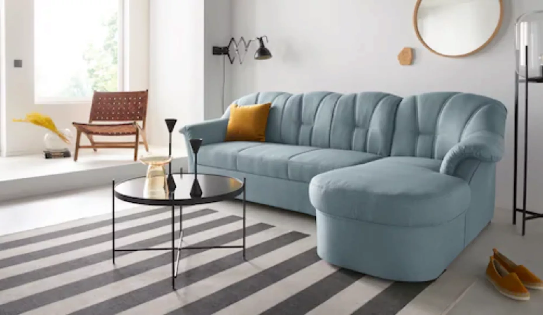 DOMO collection Ecksofa Papenburg L-Form, in großer Farbvielfalt, wahlweise günstig online kaufen