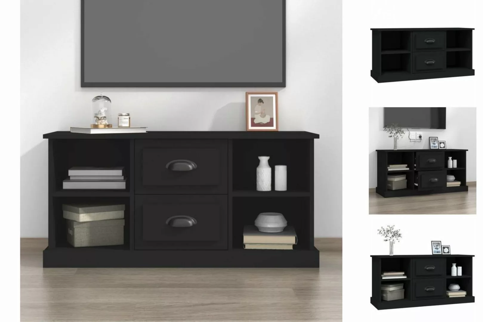 vidaXL TV-Schrank TV-Schrank Schwarz 99,5x35,5x48 cm Spanplatte günstig online kaufen