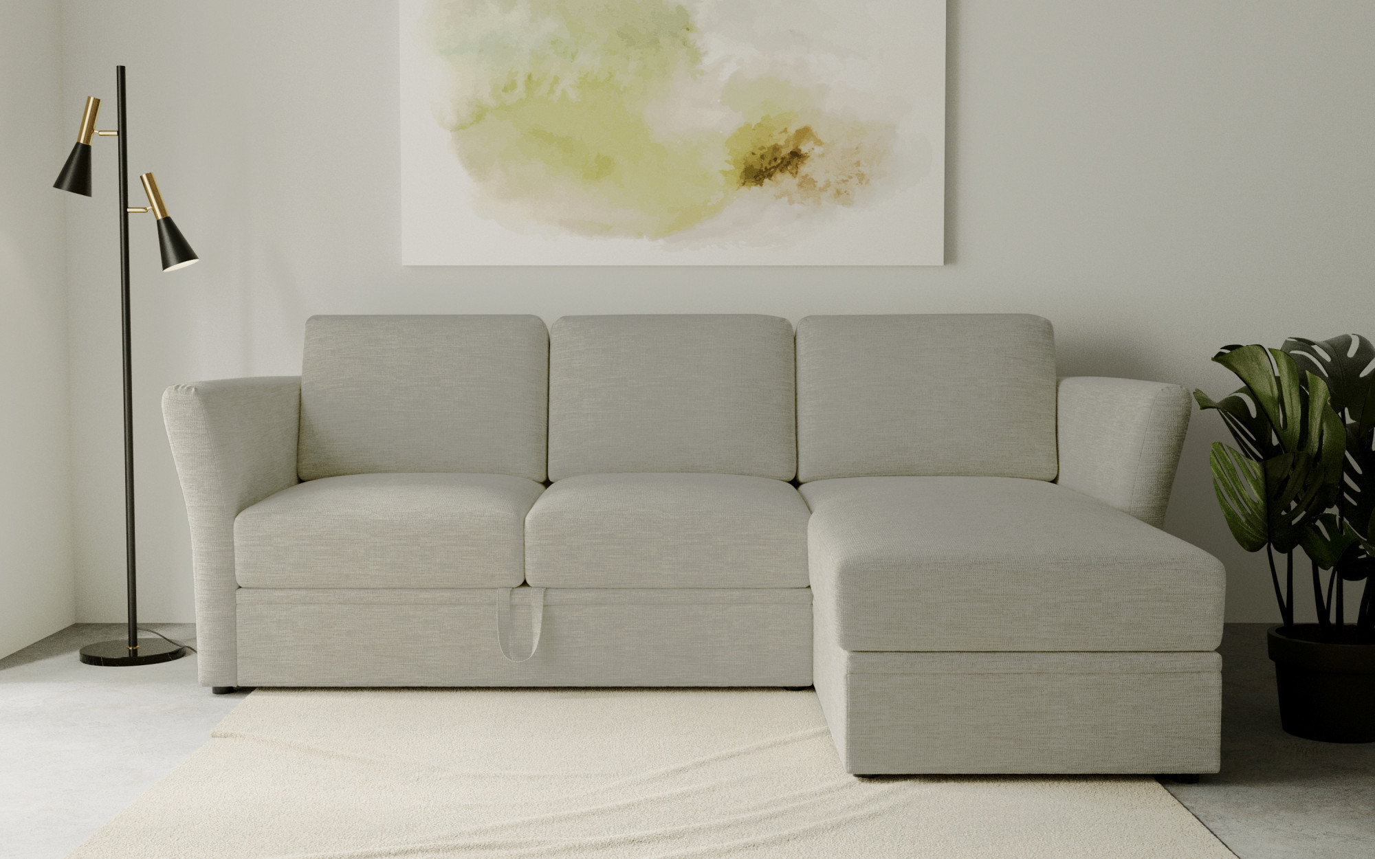 Home affaire Ecksofa Lavars, L-Form, Schlafsofa, mit Bettfunktion und Staur günstig online kaufen