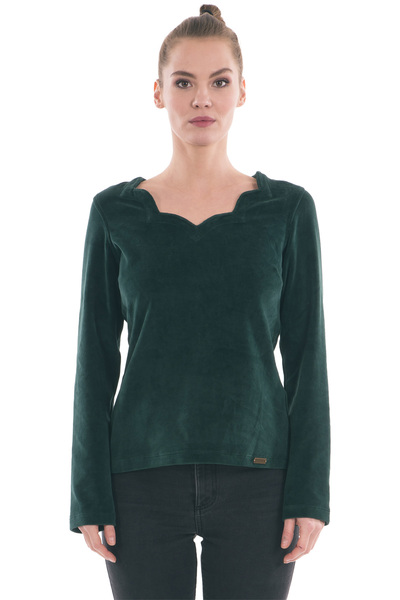 Damen Pullover "Tatiana" Aus Bio Gots Samt günstig online kaufen