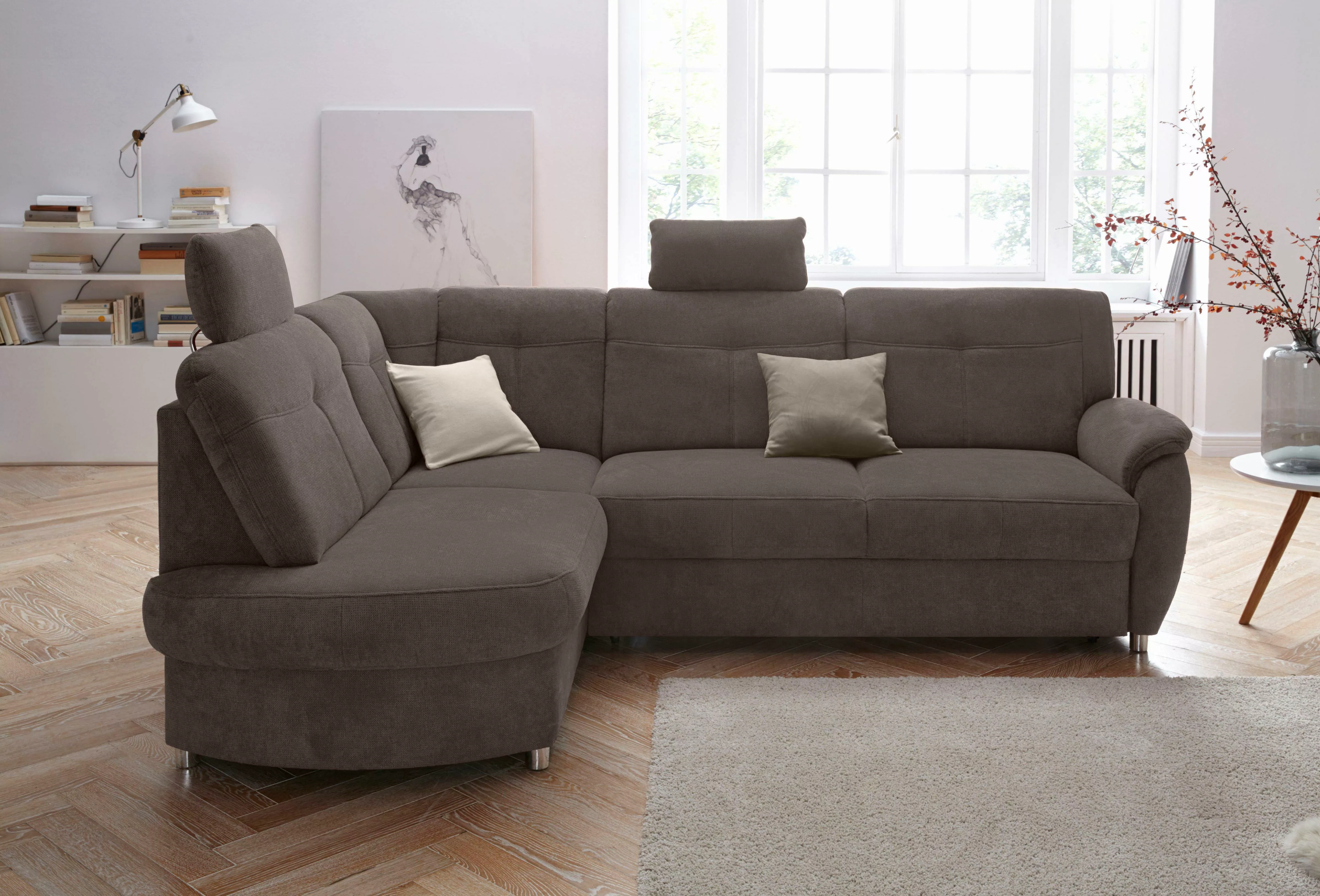 sit&more Ecksofa "Pandora L-Form", wahlweise mit Bettfunktion und Bettkaste günstig online kaufen