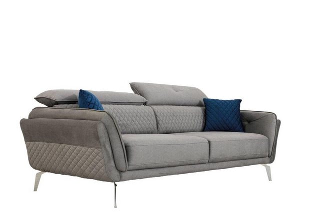 JVmoebel 3-Sitzer Graues Stoffsofa Luxuriöse Polstercouch Moderner Dreisitz günstig online kaufen