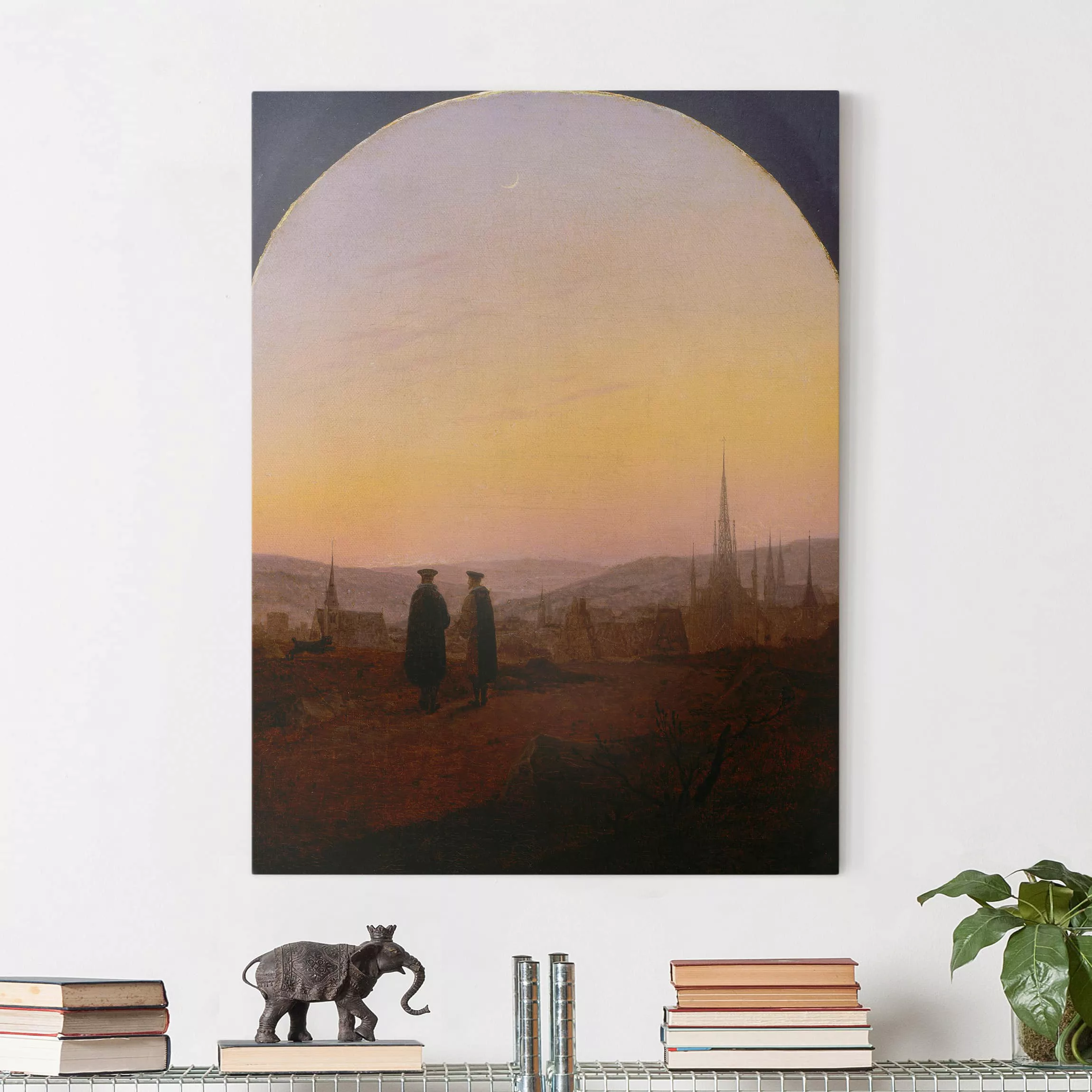 Leinwandbild - Hochformat Carl Gustav Carus - Osterspaziergang günstig online kaufen