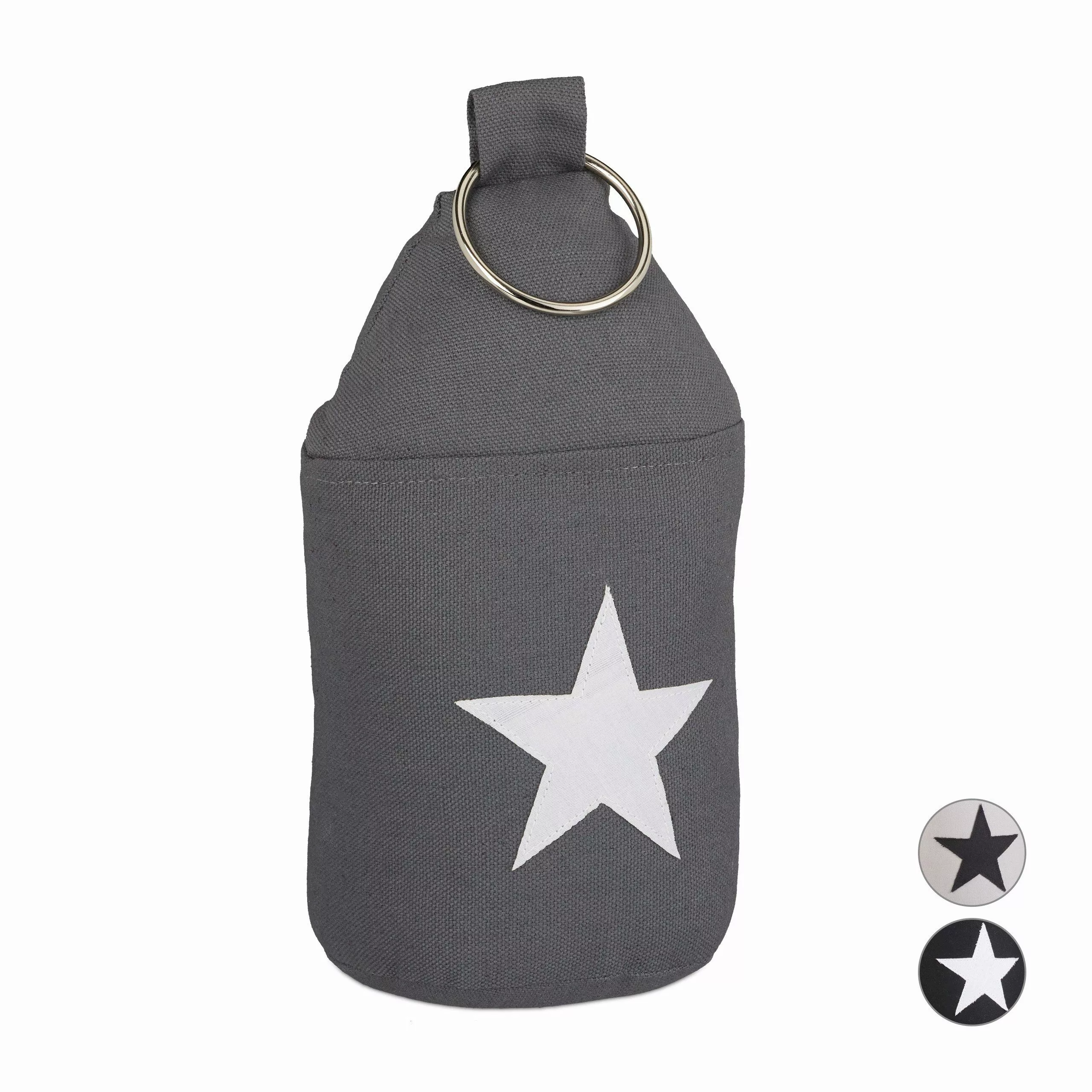 relaxdays Türstopper Stern mit Griff, Dunkelgrau günstig online kaufen