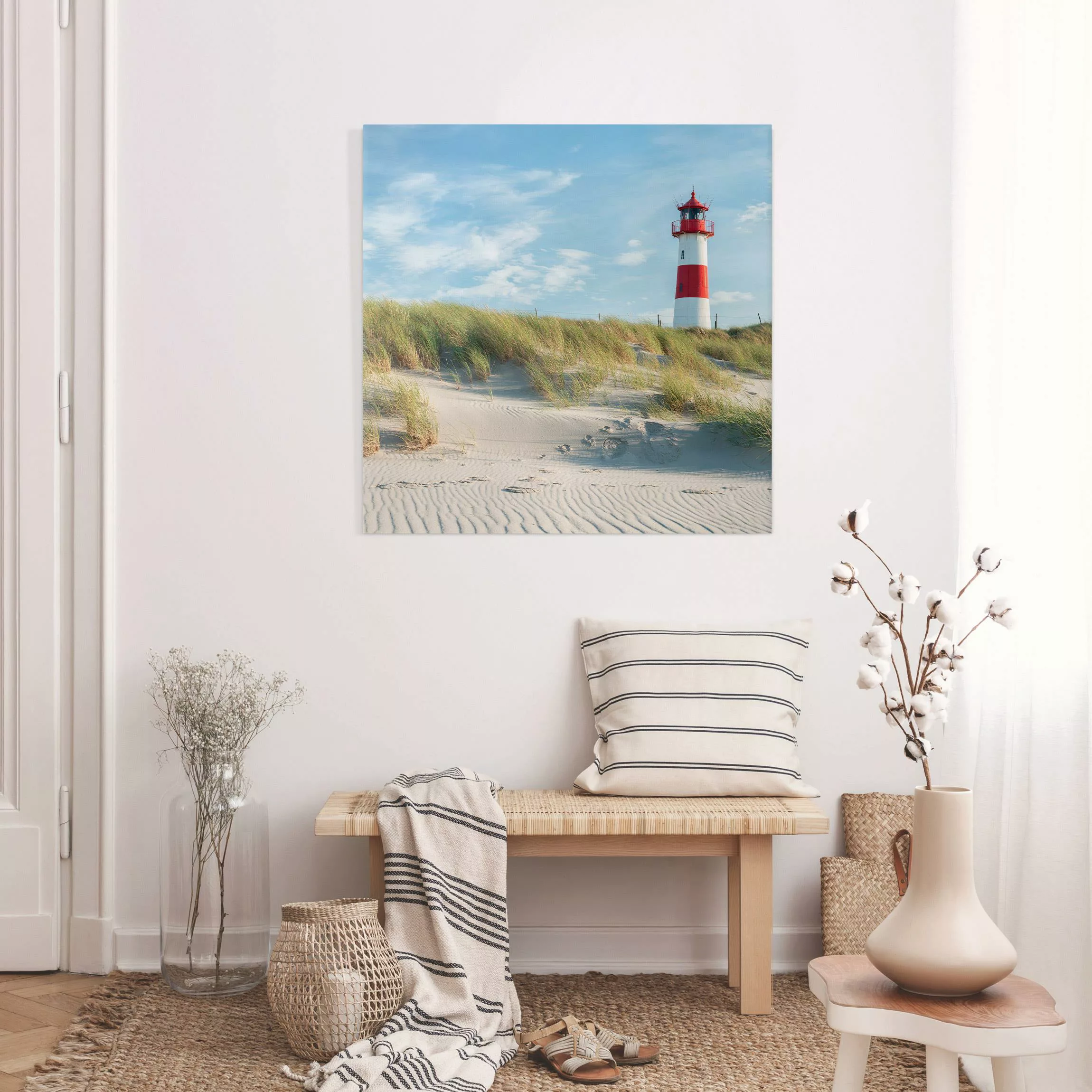 Leinwandbild Leuchtturm an der Nordsee günstig online kaufen