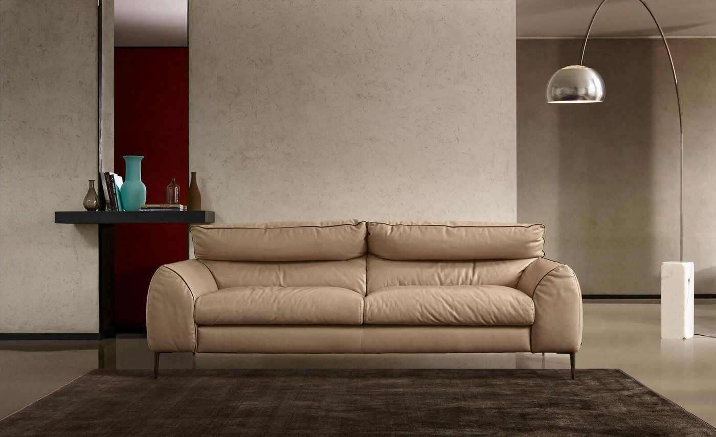 Xlmoebel Sofa Zweisitziges Ledersofa in Beige für das Wohnzimmer im Design günstig online kaufen