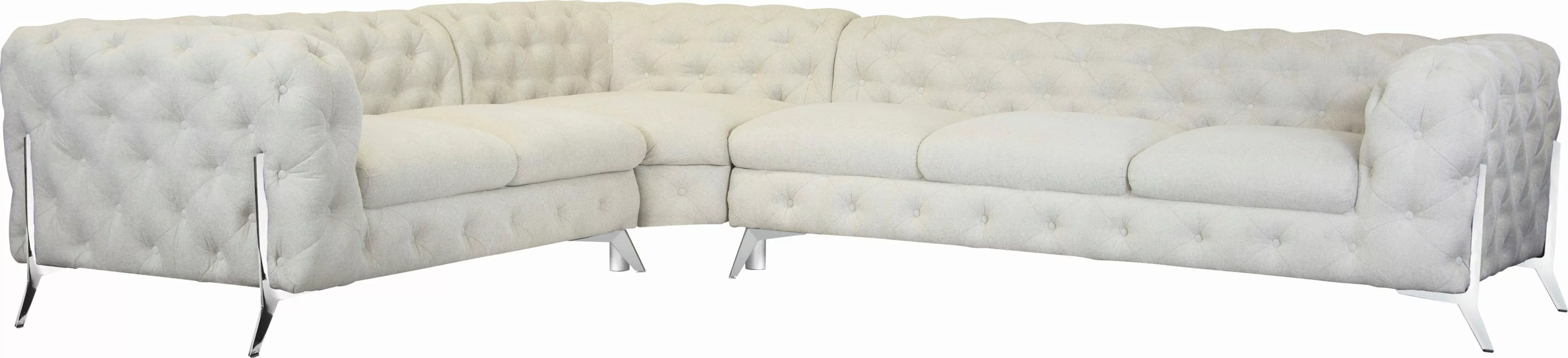 Leonique Chesterfield-Sofa "Amaury L-Form", großes Ecksofa, Chesterfield-Op günstig online kaufen