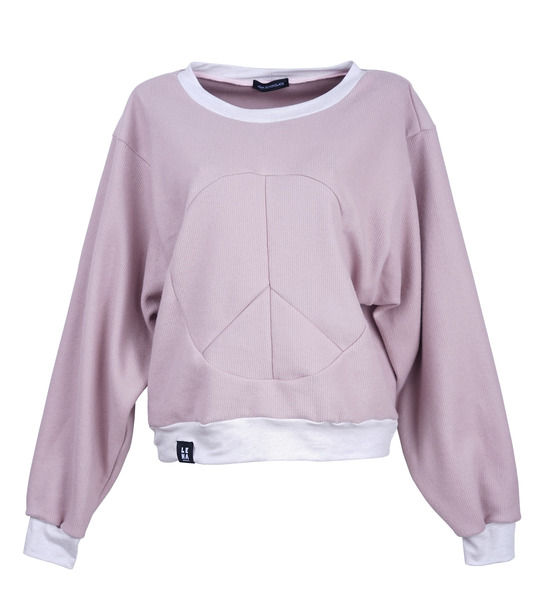 Peace Pullover Bio Cord Sweat Lilac günstig online kaufen