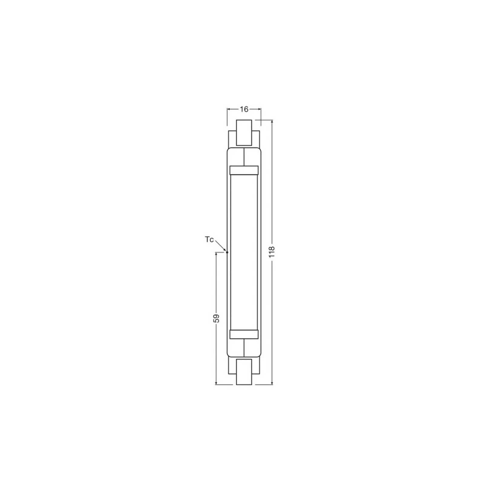 OSRAM LED-Leuchtmittel Stab R7s 117,6 mm 8W 827 Slim Line günstig online kaufen