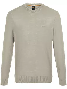 Rundhals-Pullover BOSS beige günstig online kaufen