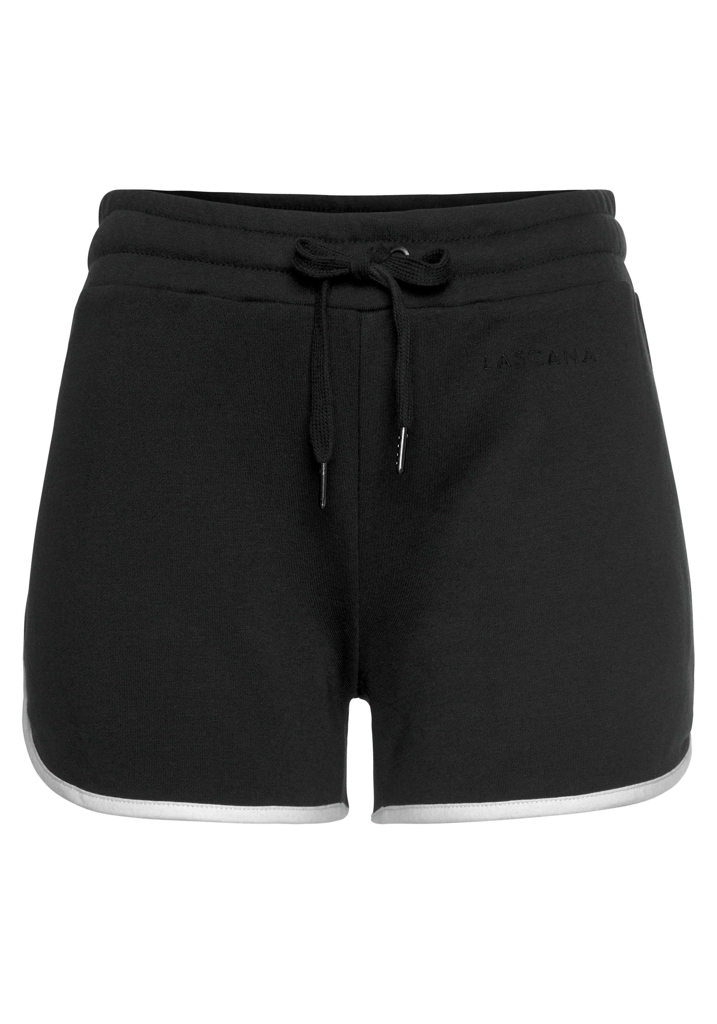 LASCANA Relaxshorts, mit Kontrastpaspeln, Loungeanzug günstig online kaufen