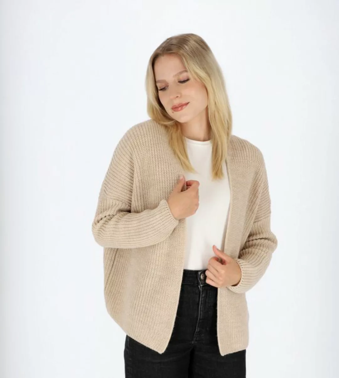 halsüberkopf Accessoires Strickjacke vorne offen aus hochwertigem Wollmix! günstig online kaufen