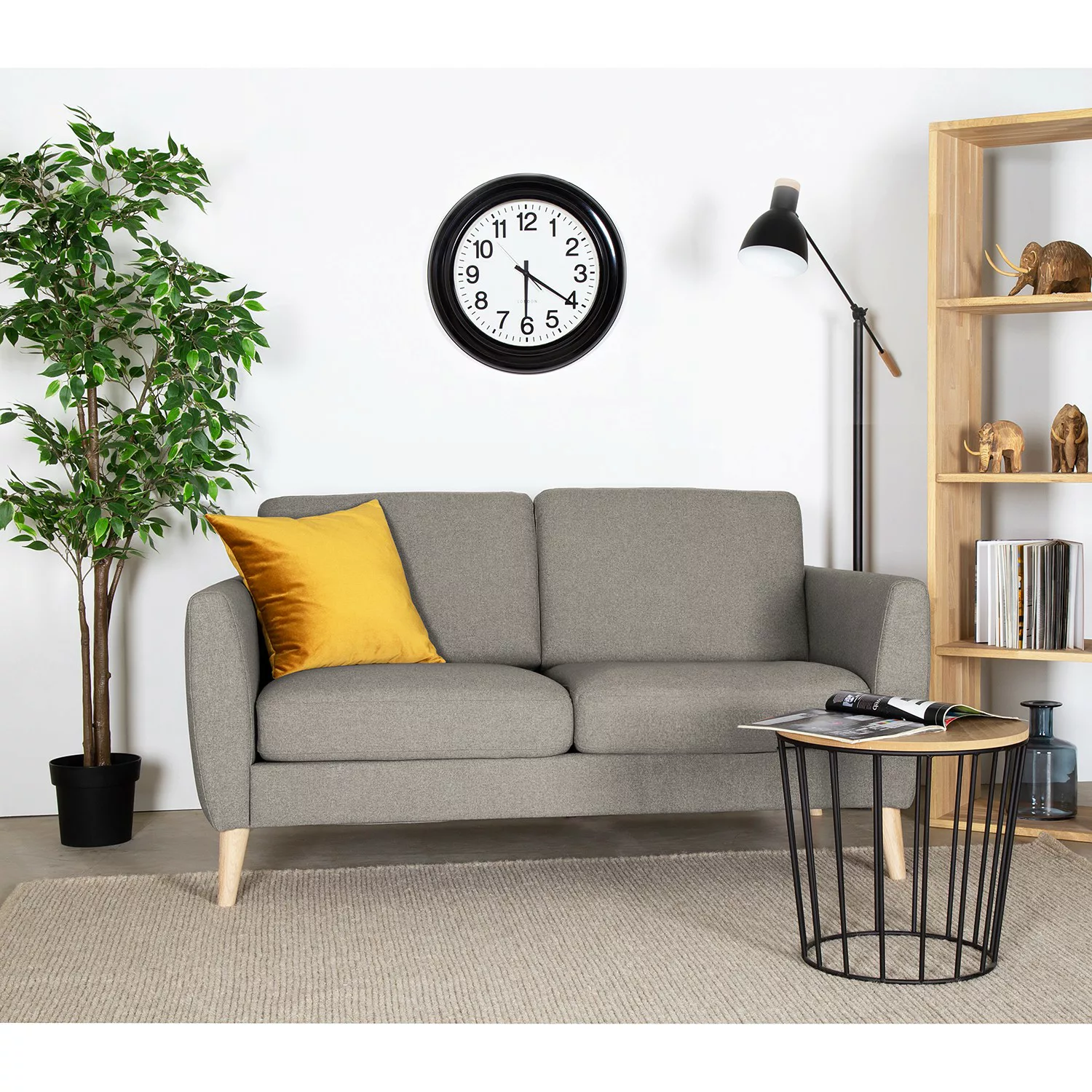 home24 Mørteens Sofa Kustavi 2-Sitzer Beige Polyester 160x80x86 cm (BxHxT) günstig online kaufen
