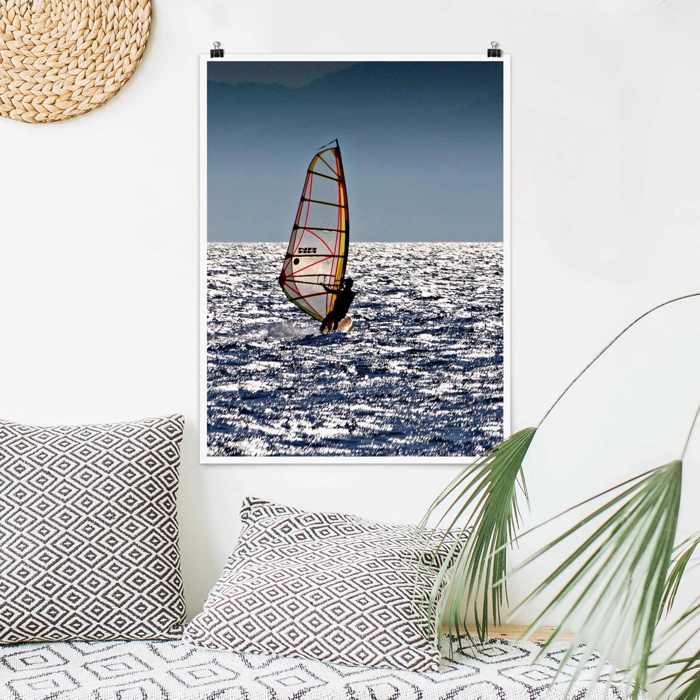 Poster Muster & Texturen - Hochformat Surfing free günstig online kaufen