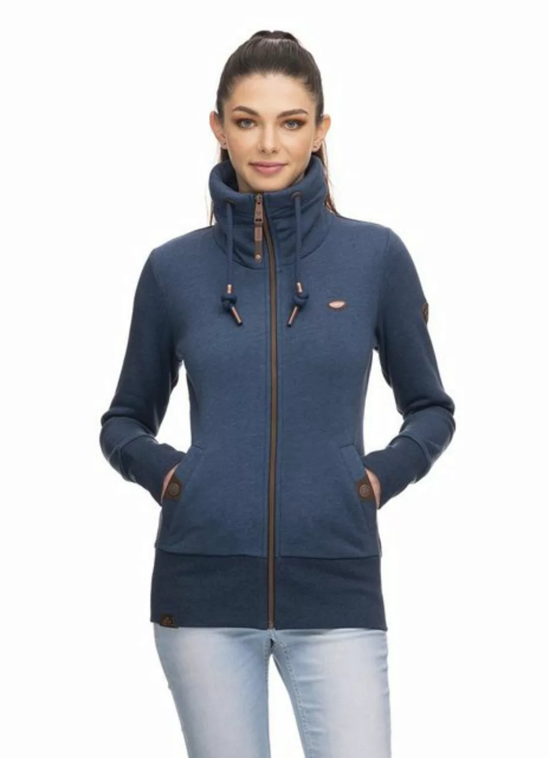 Ragwear Sweatjacke Damen Rylie Zip navy, Gr. XXL günstig online kaufen