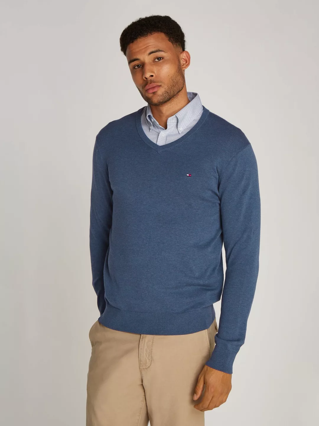 Tommy Hilfiger Strickpullover ESSENTIAL COTTON V NECK günstig online kaufen