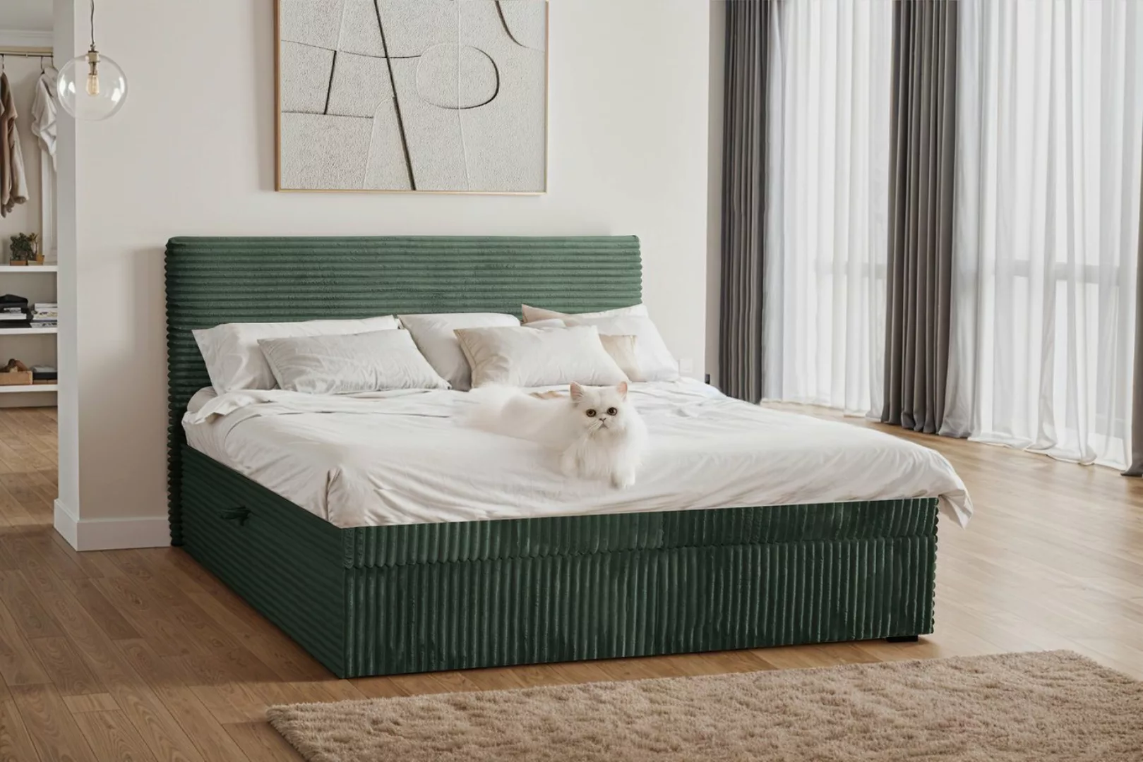 Kaiser Möbel Boxspringbett mit bettkasten und topper TRENTO, ohne Bein stof günstig online kaufen