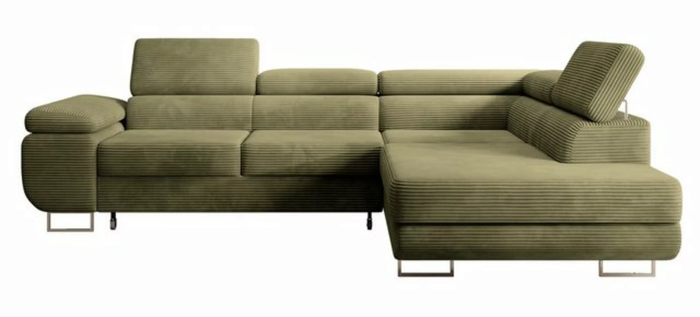 DB-Möbel Ecksofa "Stella Poso" - L-Sofa mit Schlaffunktion, Bettkasten,Velo günstig online kaufen