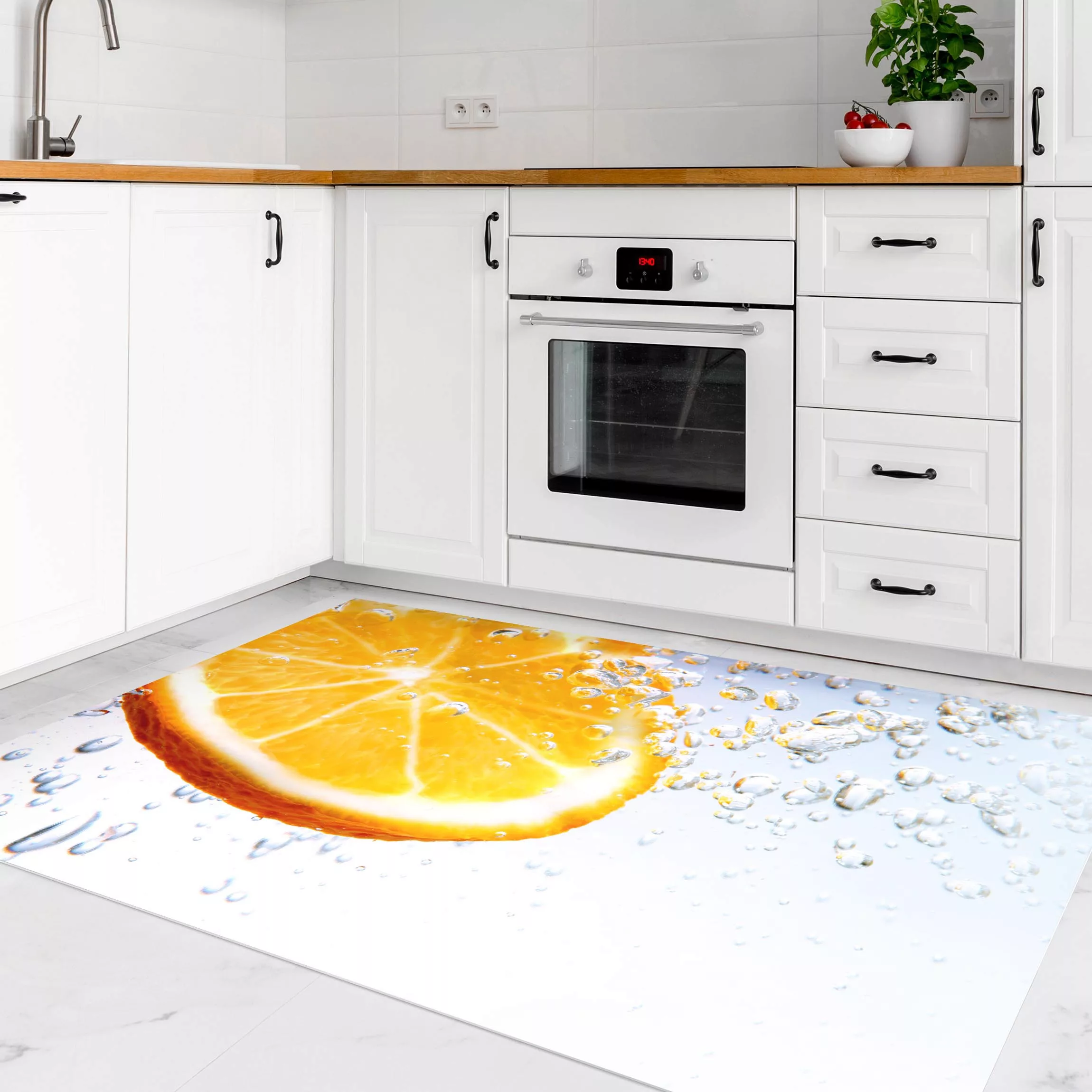 Vinyl-Teppich Splash Orange günstig online kaufen