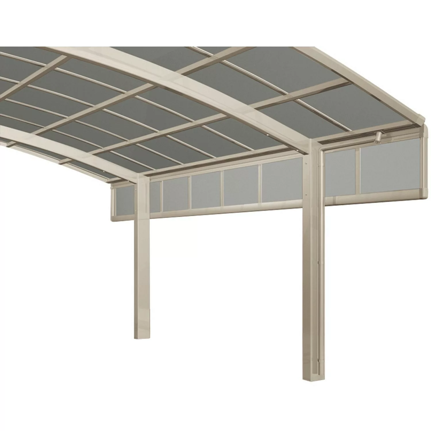 Ximax Carport Seitenwand 2 Module 100 cm Edelstahl-Look Sonderfertigung günstig online kaufen