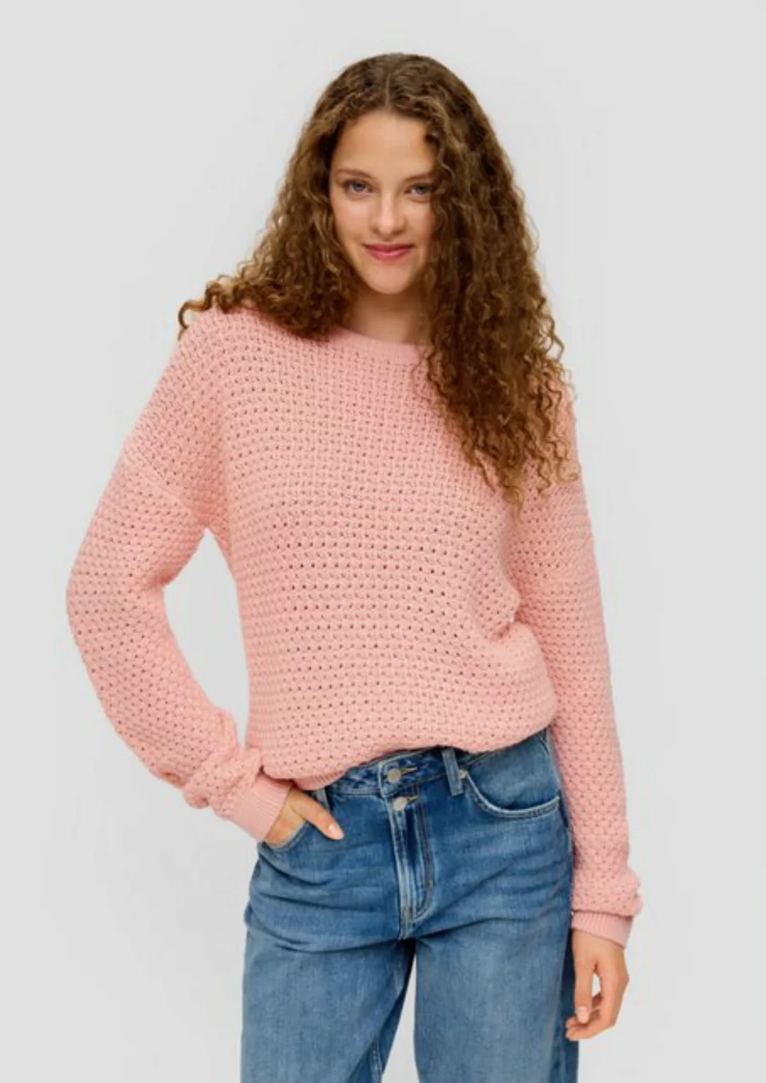 QS Strickpullover Pullover mit Strickmuster günstig online kaufen