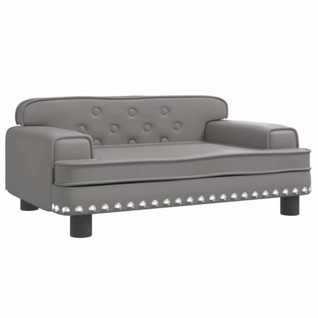 vidaXL Kindersofa Kindersofa Grau 70x45x30 cm Kunstleder Kindercouch Kinder günstig online kaufen