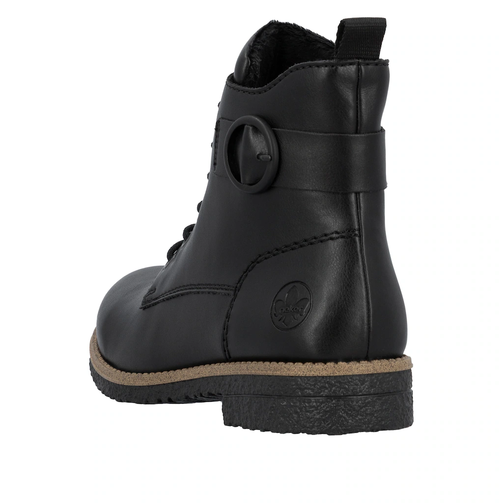 Rieker Schnürstiefelette, Schnürboots, Stiefelette, Blockabsatz mit dekorat günstig online kaufen