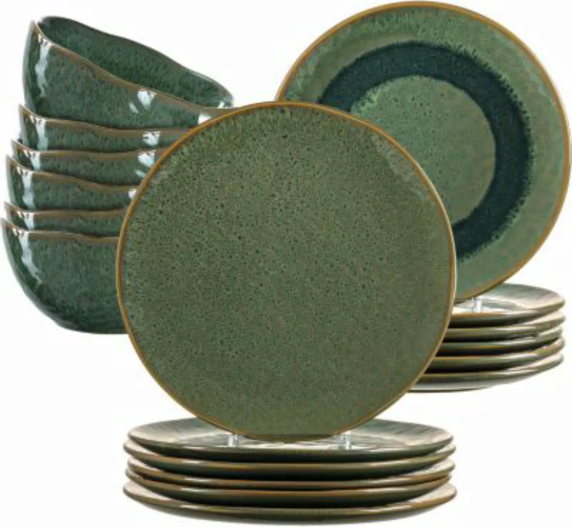 LEONARDO "18-tlg. Keramik Set ""MATERA"", grün" günstig online kaufen