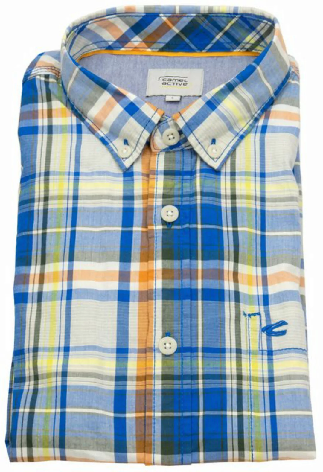 camel active Karohemd Button-Down-Kragen günstig online kaufen