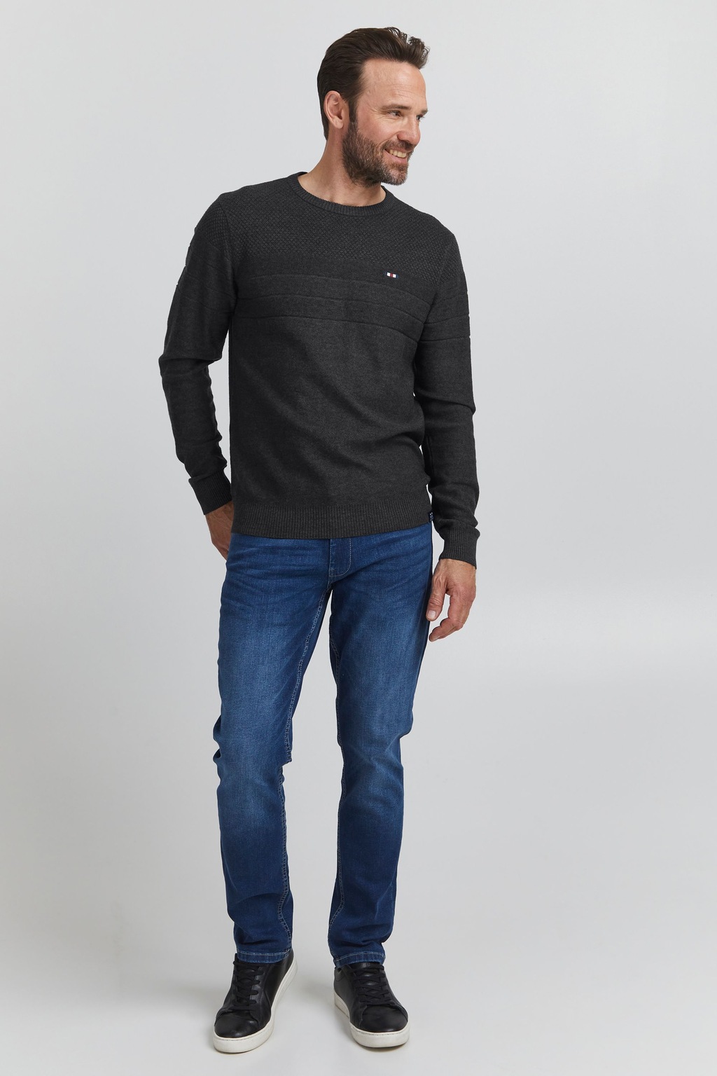 FQ1924 Strickpullover "Strickrundhalspullov FQSaban" günstig online kaufen