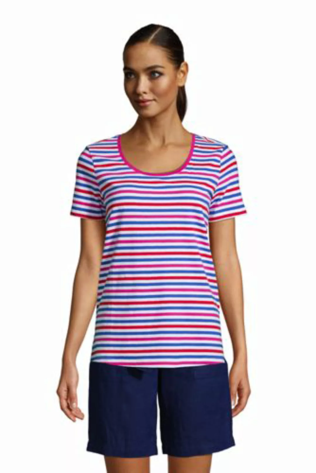 Shirt aus Leinenmix in Petite-Größe, Damen, Größe: XS Petite, Pink, by Land günstig online kaufen