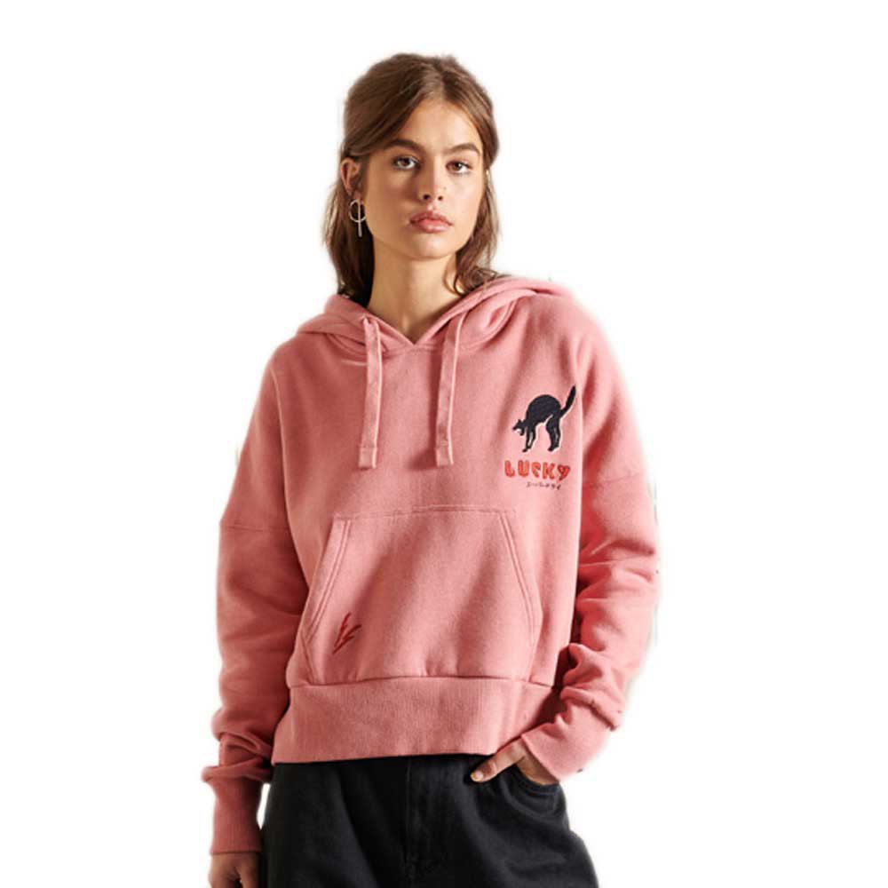 Superdry Vintage Embellished Boxy Hoodie S Apricot Pink günstig online kaufen