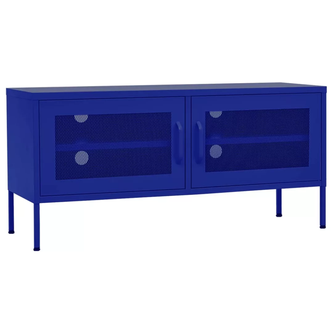 Tv-schrank Marineblau 105x35x50 Cm Stahl günstig online kaufen