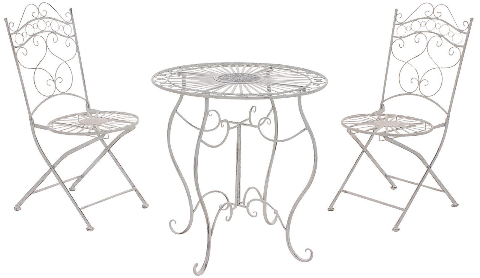 CLP Garten-Essgruppe Indra, pflegeleichte Eisen-Sitzmöbel, Jugendstil günstig online kaufen