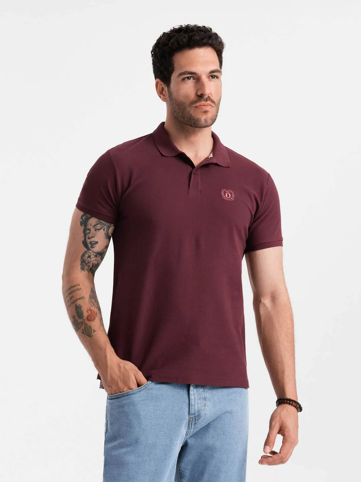OMBRE Poloshirt Herren-Poloshirt aus Piqué-Strick BASIC günstig online kaufen