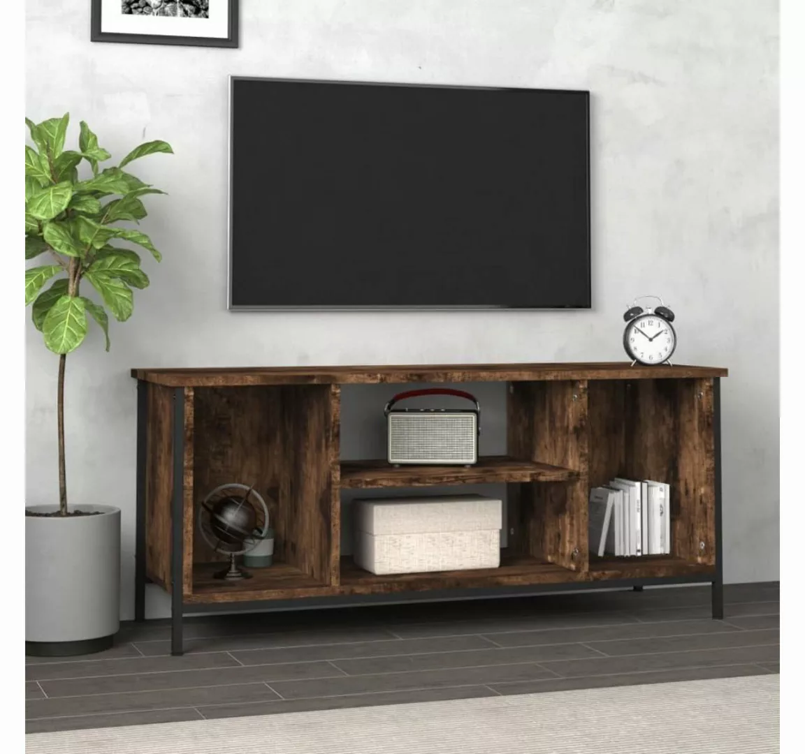 furnicato TV-Schrank Räuchereiche 102x35x45 cm Holzwerkstoff günstig online kaufen
