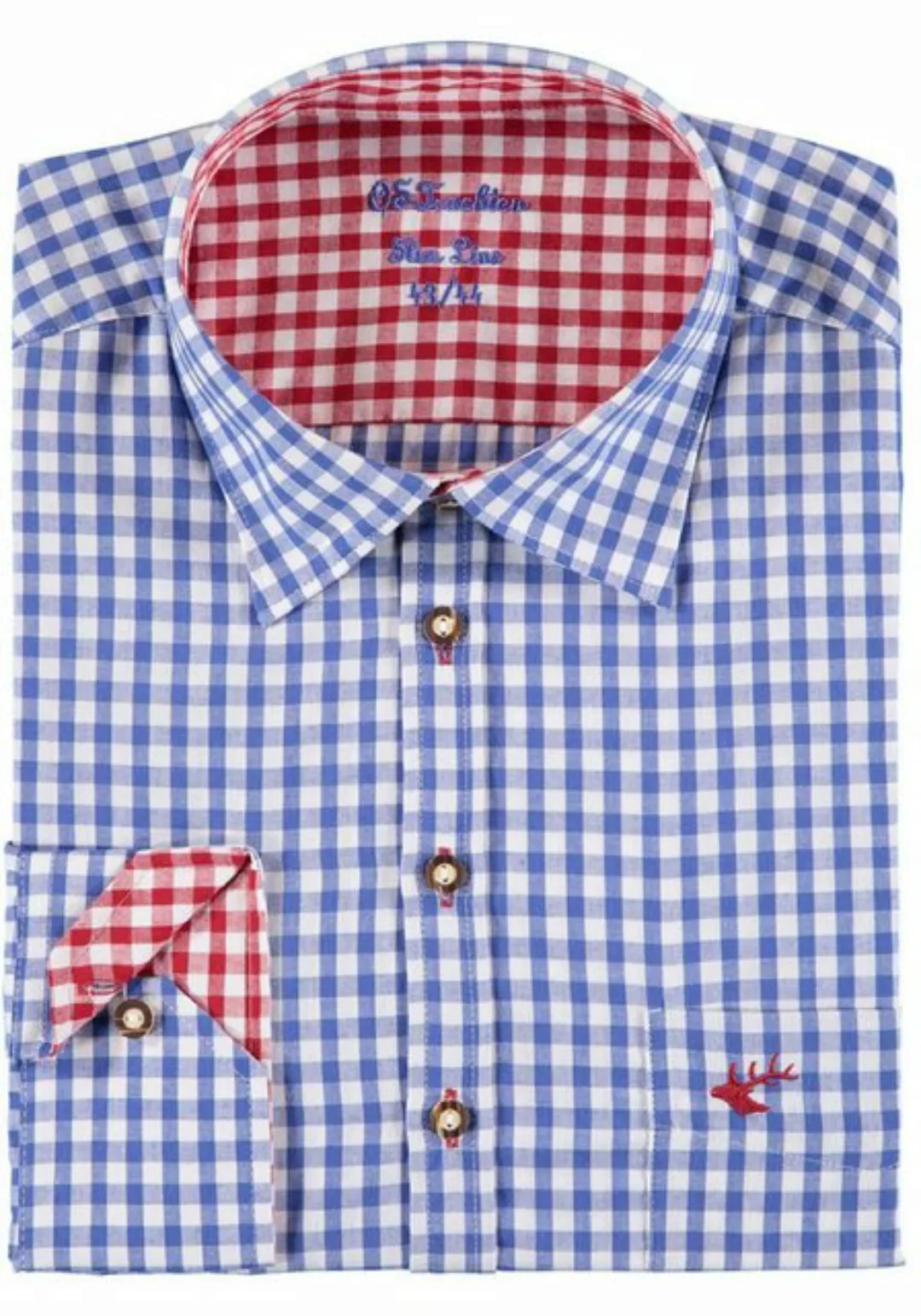 OS-Trachten Trachtenhemd Smegy mit Hirsch-Stickerei, extra lang in Ärmeln u günstig online kaufen