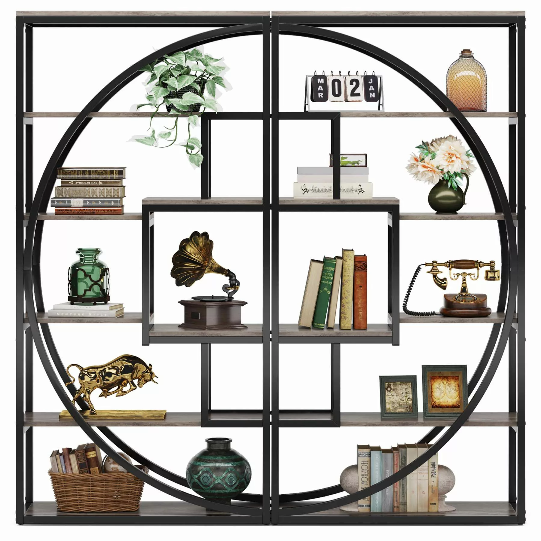 Tribesigns Regal Standregal Industrielles 5-stöckiges Bücherregal, günstig online kaufen