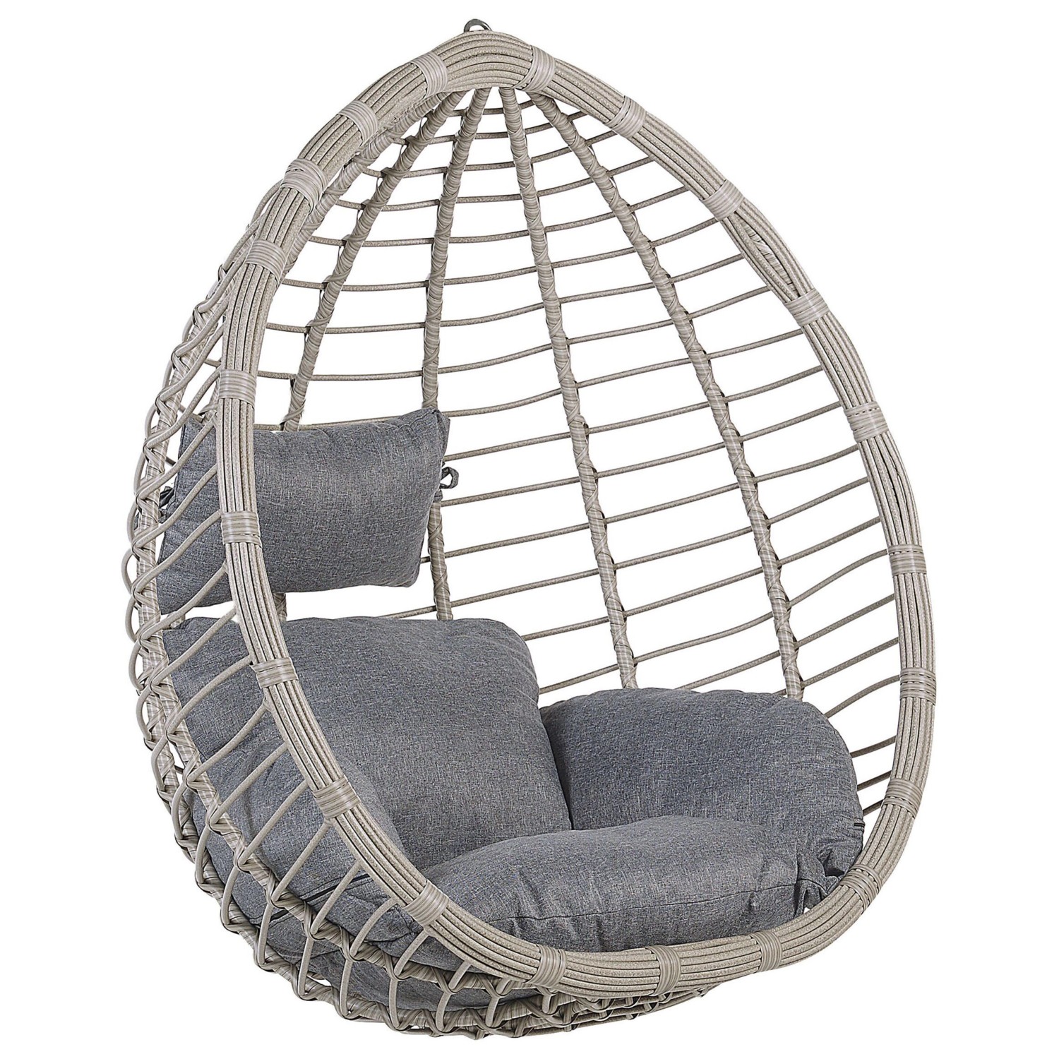 Beliani Hängesessel Grau 74x106x116 günstig online kaufen