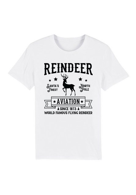 F4NT4STIC T-Shirt Reindeer Aviation Retro Weihnachts Sign Premium Qualität günstig online kaufen