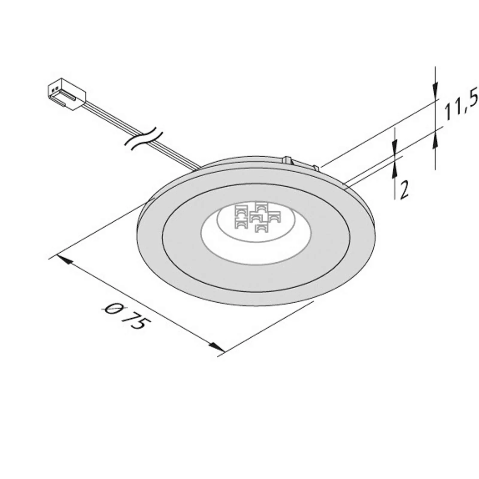 LED-Möbeleinbaustrahler AR 68 4W schwarz 2.700K günstig online kaufen