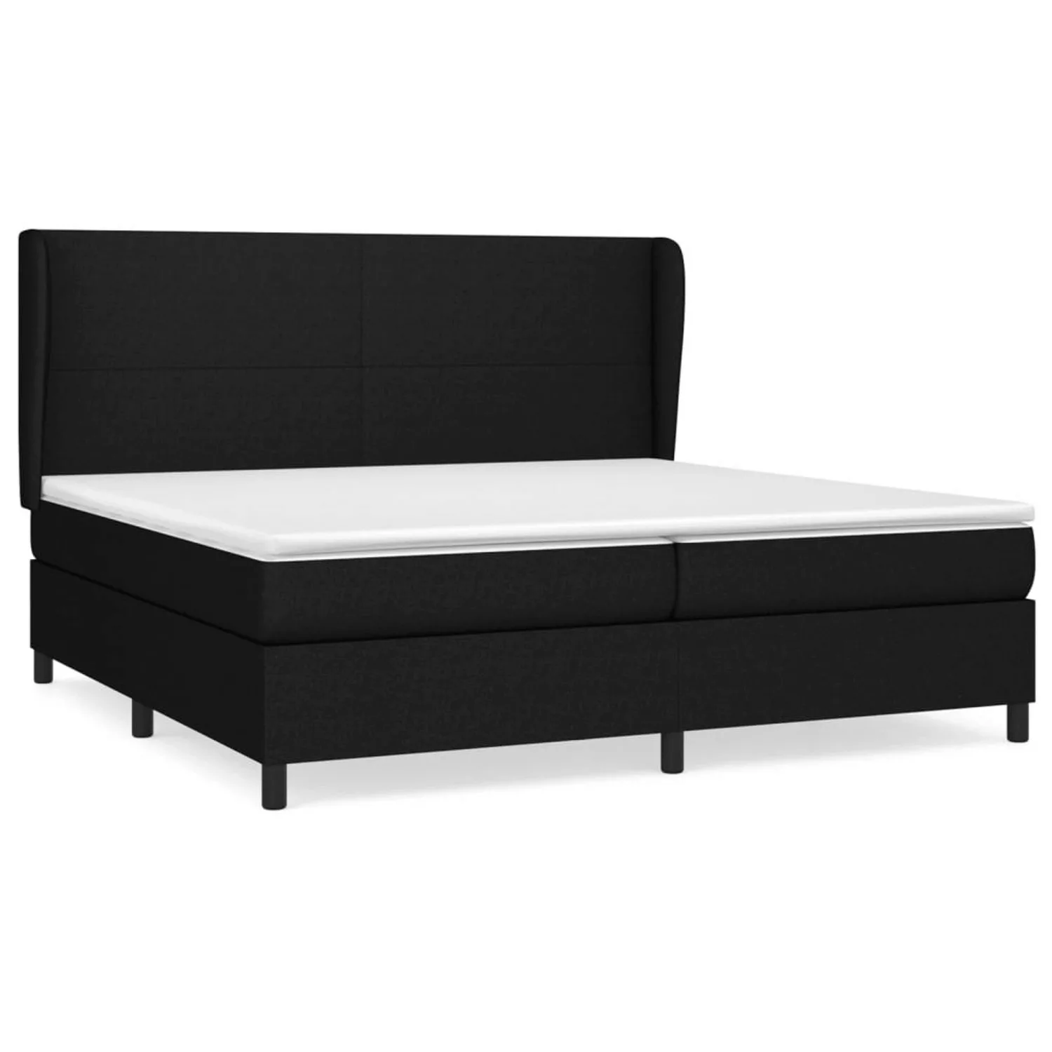 vidaXL Boxspringbett Boxspringbett mit Matratze Schwarz 200x200 cm Stoff Be günstig online kaufen