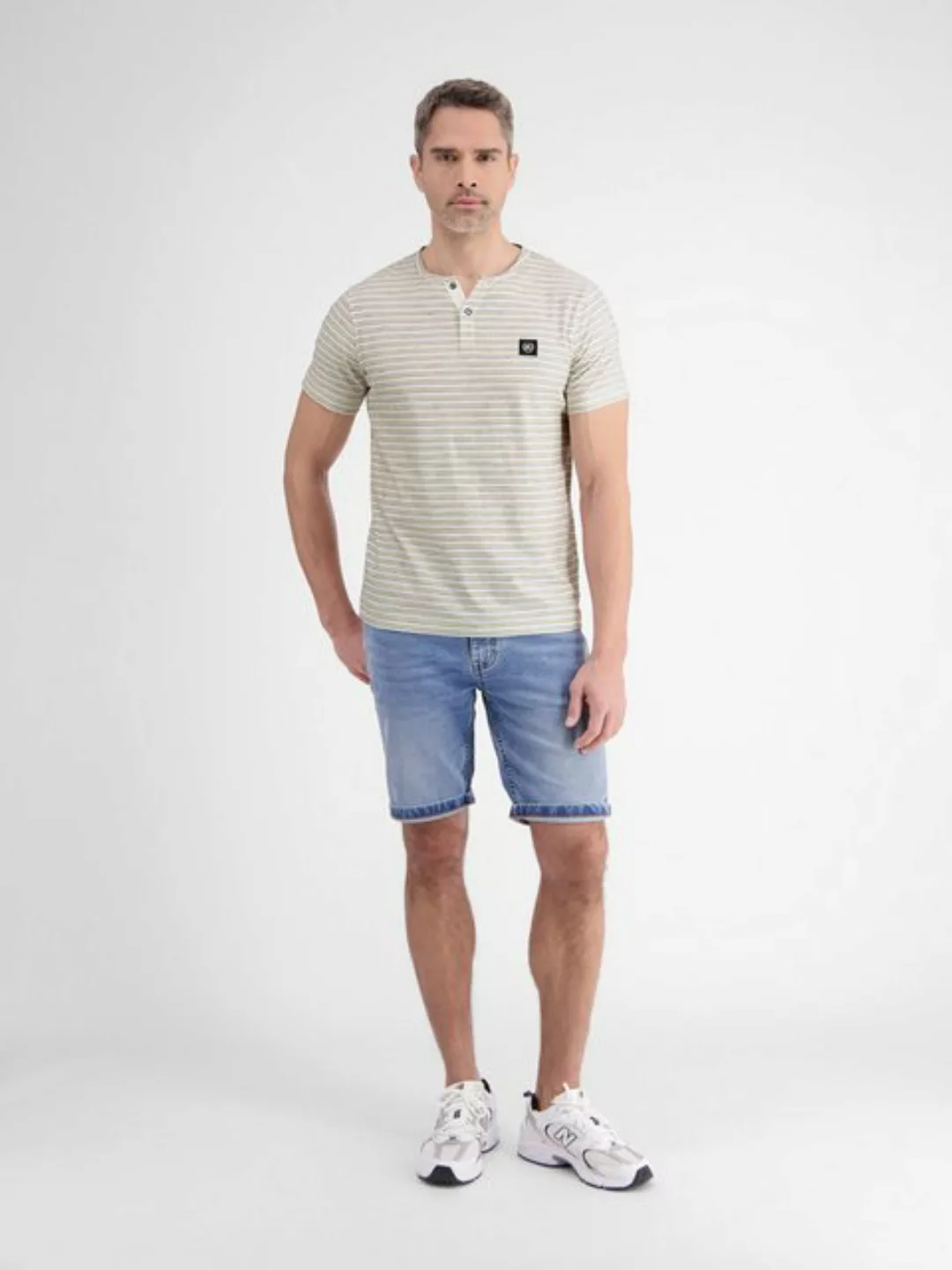 LERROS Henleyshirt LERROS Herren Serafino-Shirt, gestreift günstig online kaufen