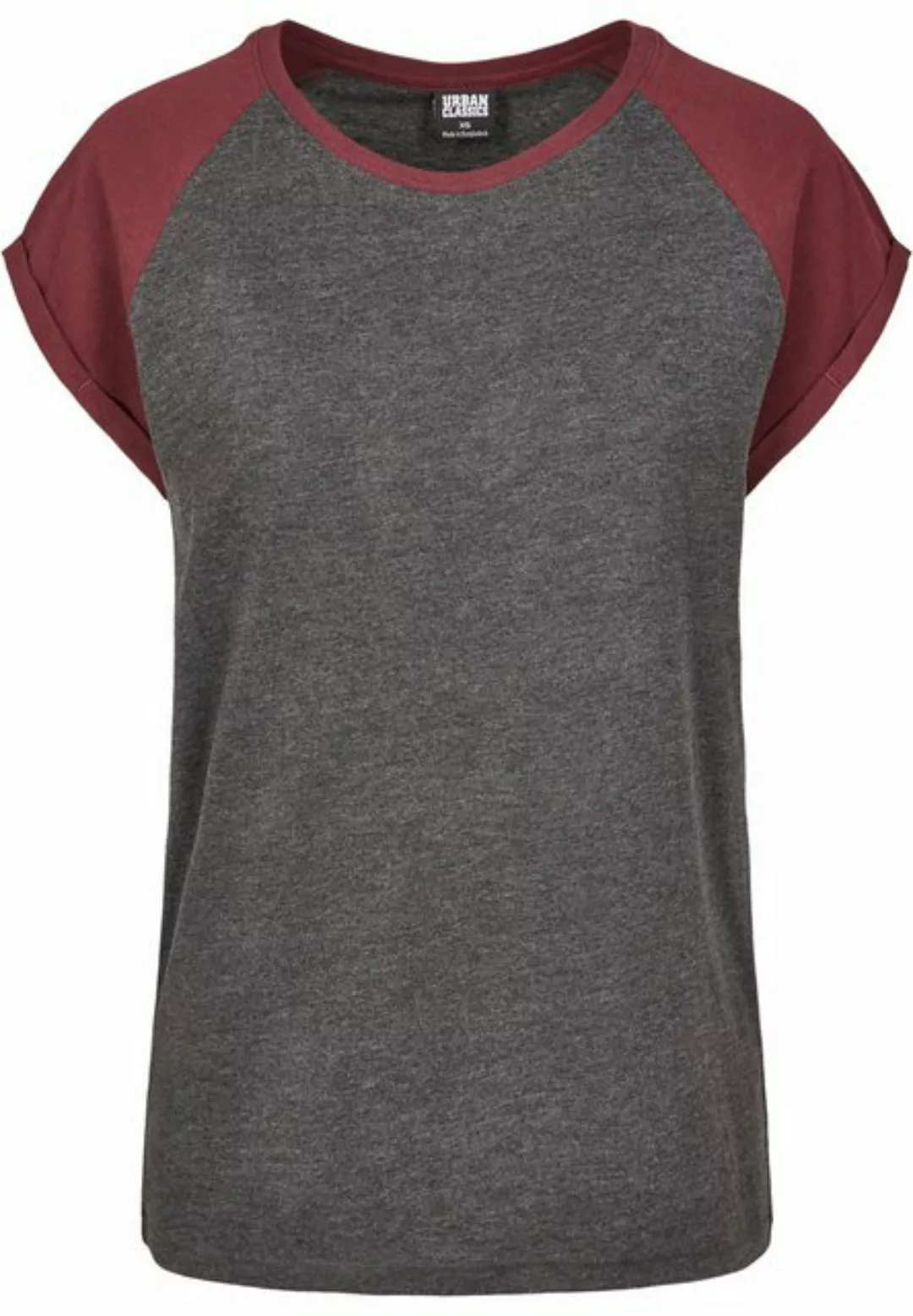 URBAN CLASSICS Kurzarmshirt Urban Classics Damen Ladies Contrast Raglan Tee günstig online kaufen